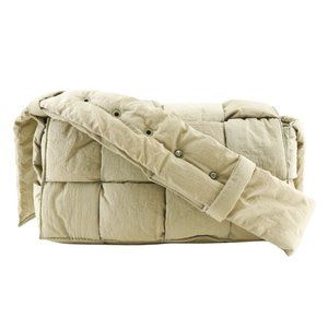 BOTTEGA VENETA Khaki Intrecciato Shoulder Bag